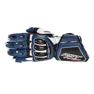 RST Tractech Evo 4 Ce Leather Motorcycle Gloves Blue White Black