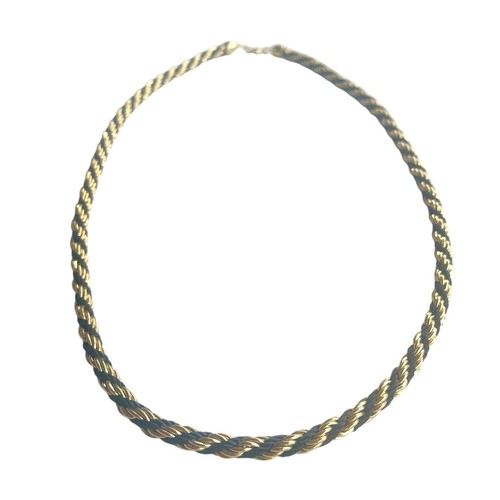 Lange Seil Kette goldfarben schwarz gedreht 30" Länge 7 mm dick Kostüm Vintage - Bild 3 von 14