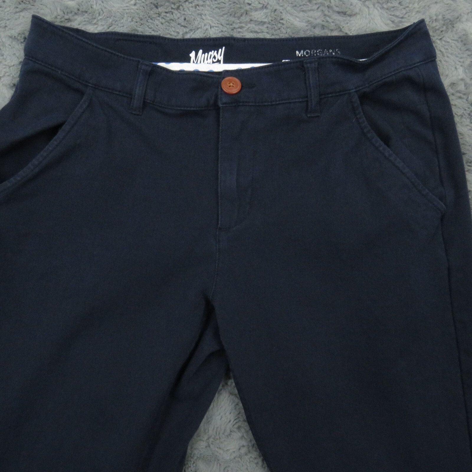 Mugsy Jeans Mens 33x32 Blue Chino Stretch Comfort Pants (Actual