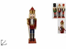 x Schiaccianoci Soldatino 50cm Legno Natale Decorazione Pailettes dfh