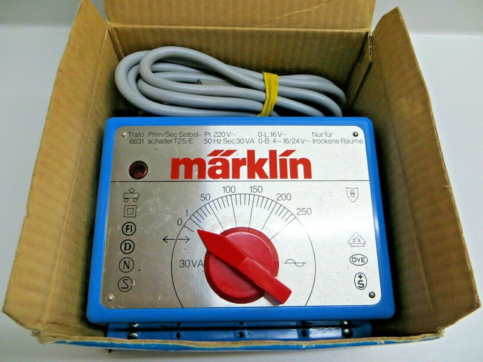 Märklin Trafo 6631 Transformator 30 VA erstklassig geprüft in OVP