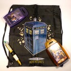 DOCTOR WHO Adventures Bundle TARDIS Drawstring Bag SONIC SKREWDRIVER Top Trumps
