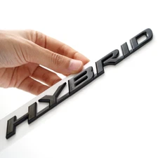 Black 3D HYBRID Emblem Car Body Fender Side Door Rear Trunk Badge Decal Sticker
