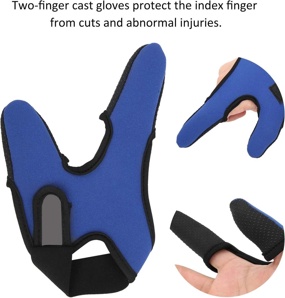 Lote de 200 X Guantes de Pesca Surf Casting Dedo Puesto Protector Antideslizante Agua Salada Foto 3 de 4