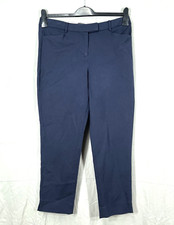 TALBOTS Hampshire CURVY Navy Blue TWILL Mid-Rise CHINOS Ankle Pants Sz 8/P 8P