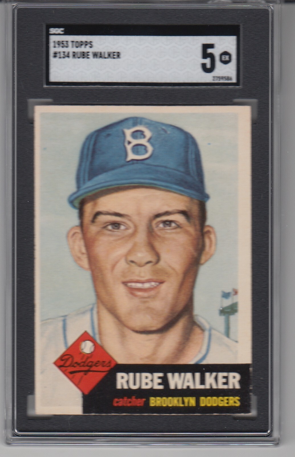 1953 Topps Rube Walker SP #134 SGC EX 5