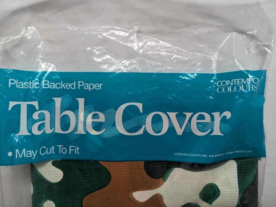 Mantel vintage GI Joe mantel decoración fiesta plástico camuflaje ejército 54 x 88 NUEVO Foto 2 de 4