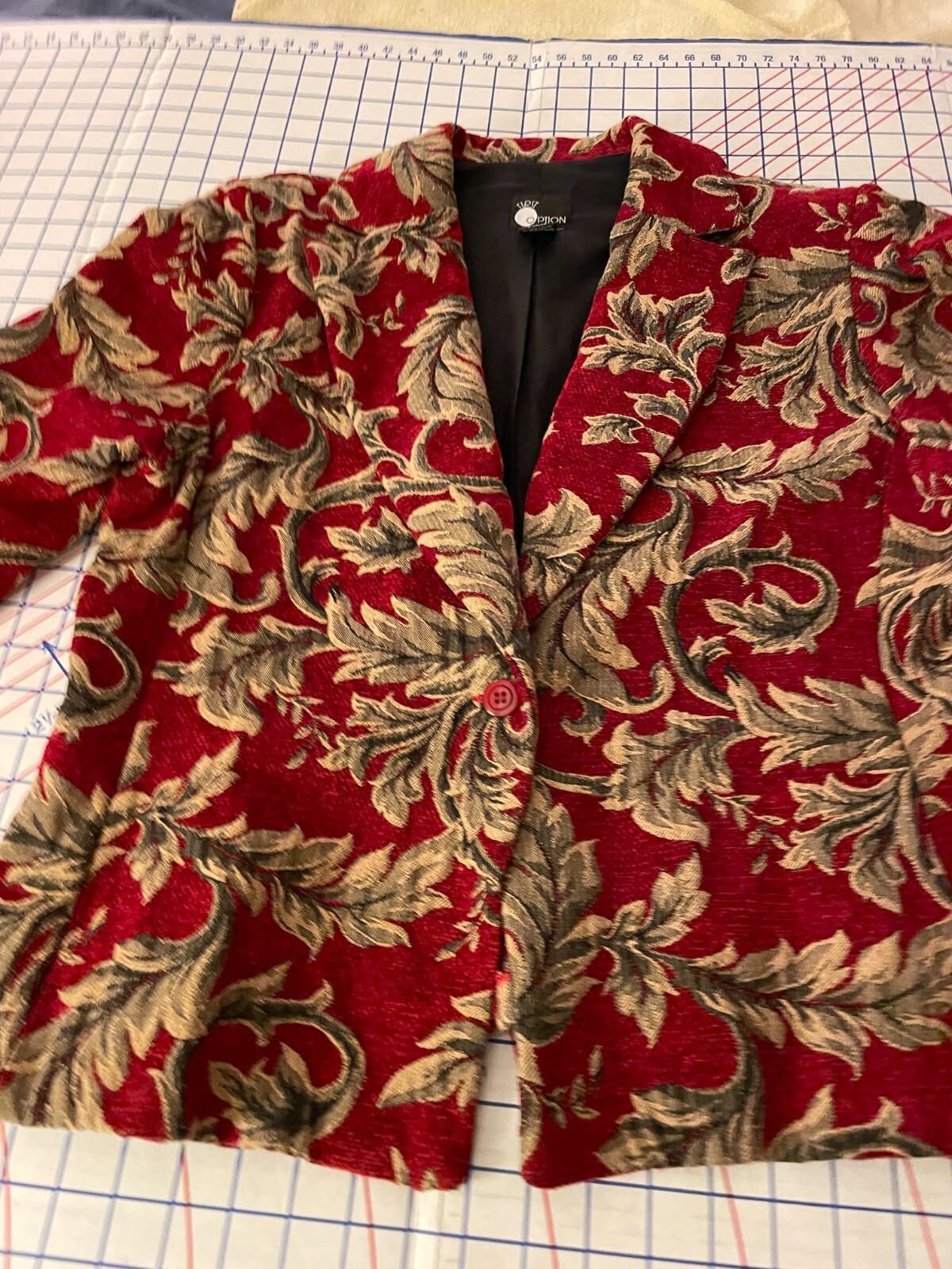 First Option Tapestry Jacket Large Poly/Rayon/Cot… - image 2