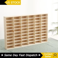 60 Grids for Hot Wheels Diecast Car Matchbox  Wooden Display Storage Cabinet