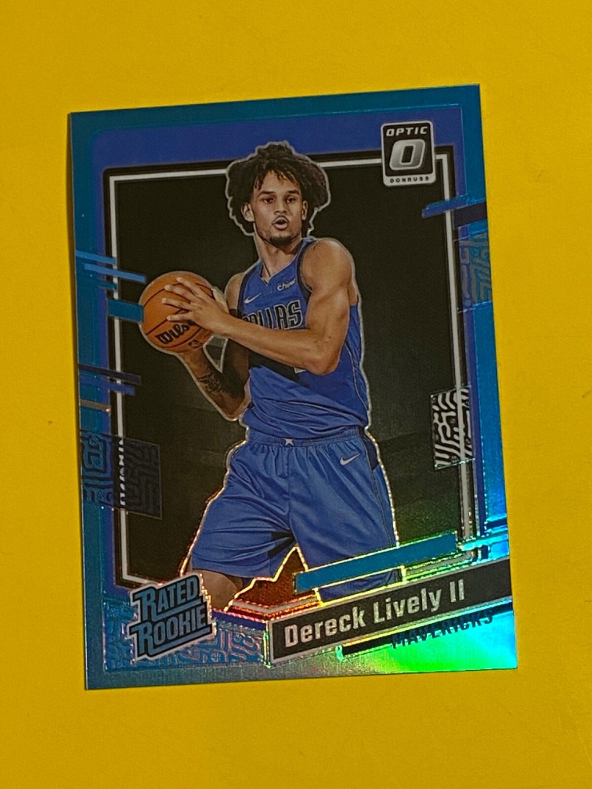 Donruss Optic 2023-24 Dereck Lively II Rated Rookie Aqua Blue Prizm /249 RC MAVS