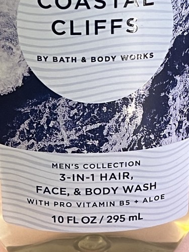 Bath & Body Works COASTAL CLIFFS Men's 3 in 1 Face Hair & Body Wash 10 oz - Picture 2 of 4