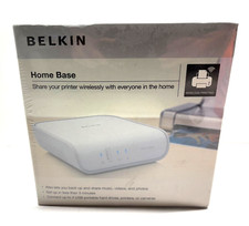 Nowy zapieczętowany serwer druku Belkin F5L049 Home Base Bezprzewodowy 4 urządzenia