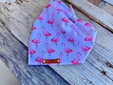 Dog Bandana Over The Collar, Flamingos, Dog Bandana, Traditional Tie, Pet Gifts