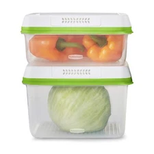 Rubbermaid 4-Piece Produce Saver Containers for Refrigerator with Lids for Fo...