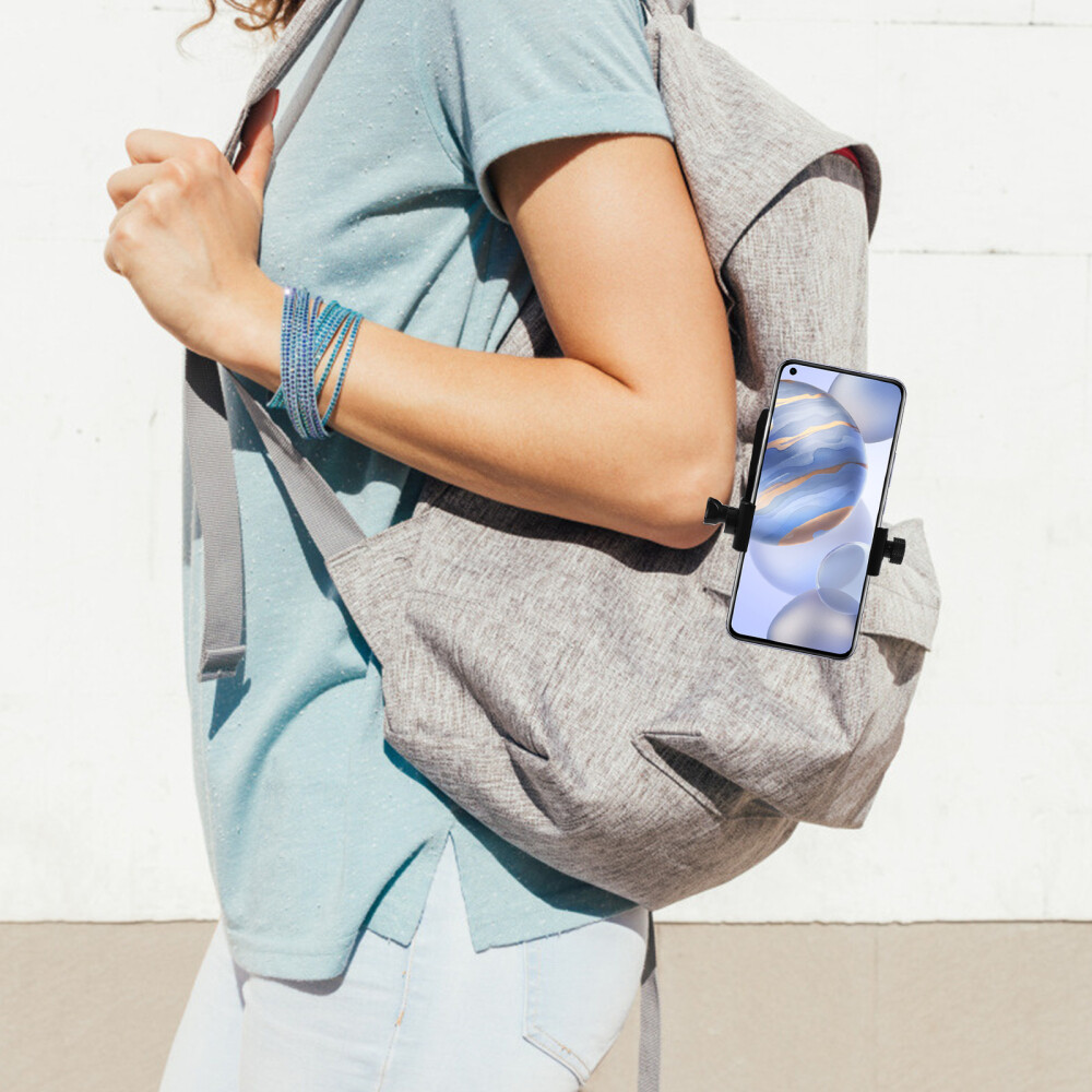 Metal Mobile Phone Holder Backpack Clip for Backpacking Cellphone