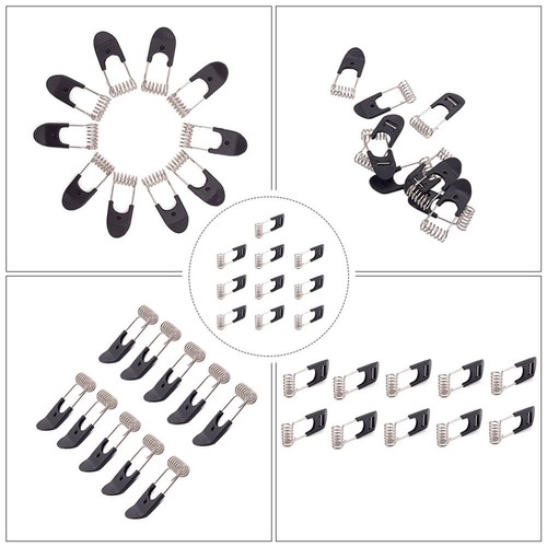 10 Pcs Black Spring Accessories Metal Clips Lighting Springs - Picture 9 of 12