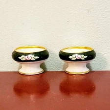 Antique O & E.G Royal Austria Porcelain Pedestal Floral Salt Cellar , Marked