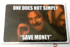 One Does Not Simply Save Money LOTR Credit Card Sticker Decal Skin Cover
