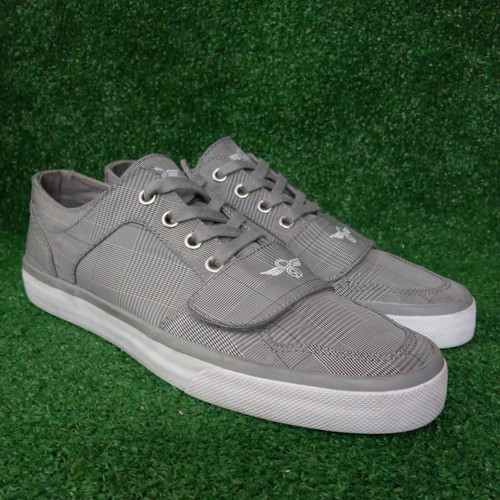 Grey Plaid Canvas Shoes VCR4LOC 