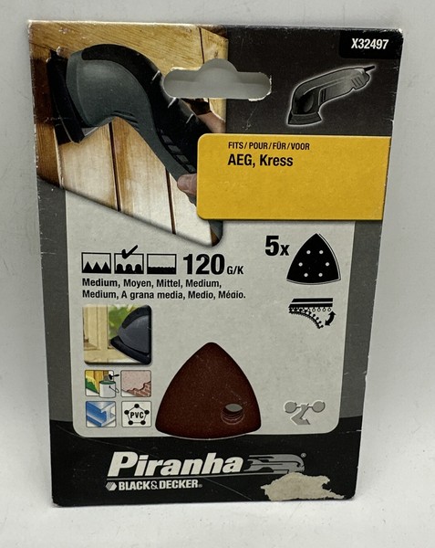 SchleifbläTter FüR Dreiecksschleifer K120, Universal, Klett, Black And Decker-image
