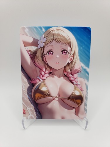 Full Art Anime Trading Card Glossy Art DIY Otaku Waifu ACEO