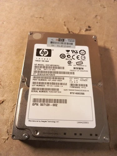HP EG0146FAWHU  146GB 2.5'' Internal HDD SAS 16MB Cache 507119-003