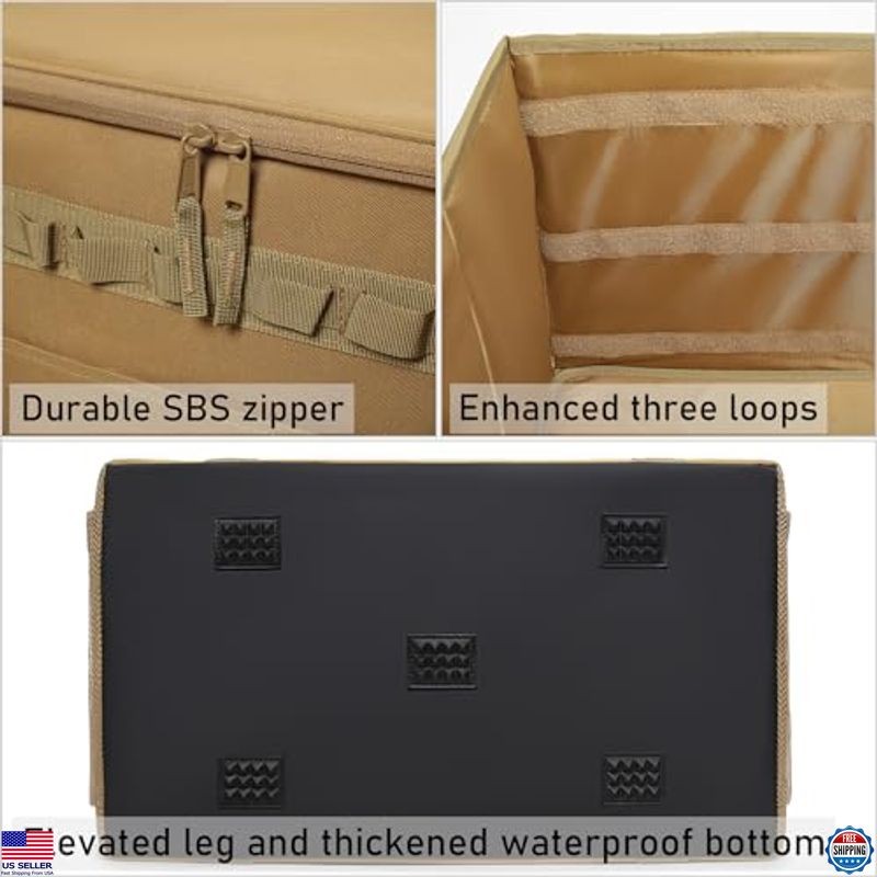 Tactical Camping Storage Tote Bag with Axe Holder & Shoulder Strap Organizer