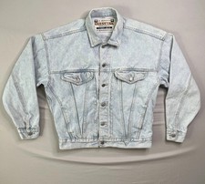 VTG Guess Jean Jacket Mens Small Blue Denim Georges Marciano Classic Faded USA