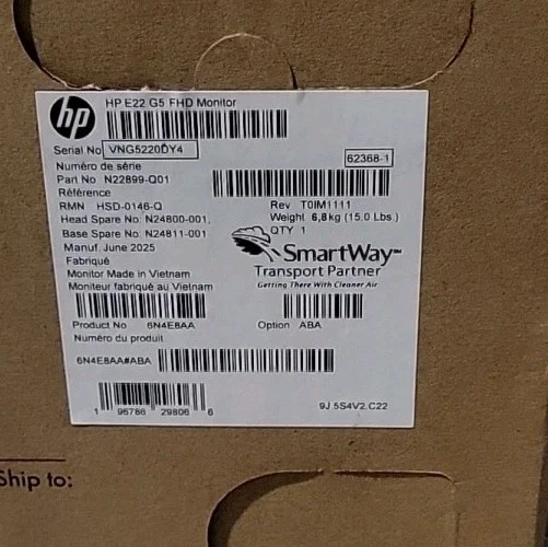 NEW HP E22 G5 21.5" FHD IPS LED Monitor - Black/Silver I'm Open To Nagotiate. - Image 4 of 4