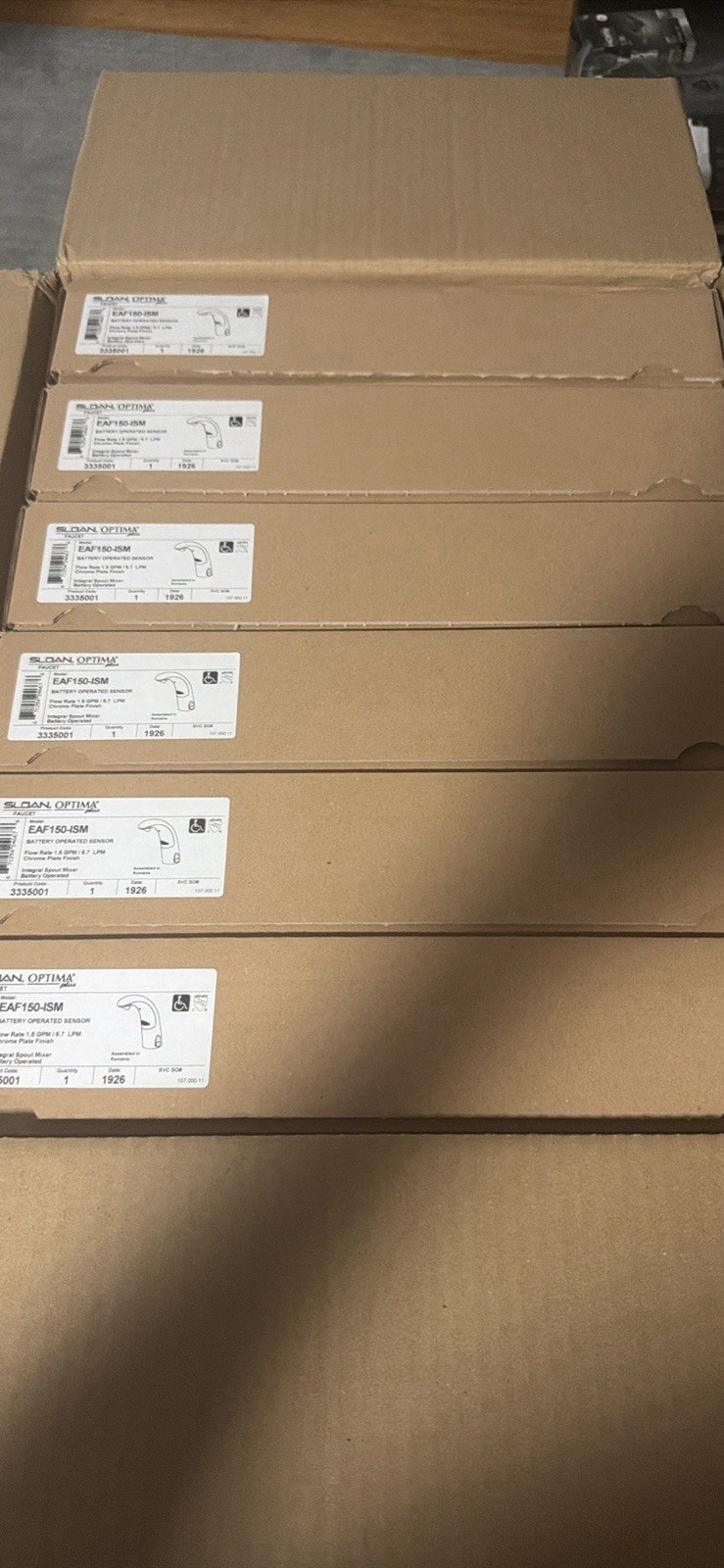 LOT OF 2 Sloan Faucet Eaf150ism