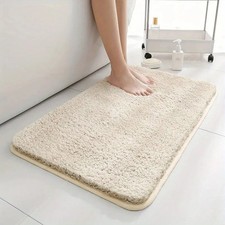 Ultra Absorbent Anti-Slip Bathroom Mat Machine Washable Long Pile Carpet Rug Gif