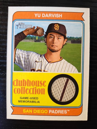 2023 Heritage Yu Darvish Game Used Relic #CCR-YD Clubhouse Collection Padres