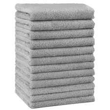 Baby Washcloths 12 Pack-Microfiber Coral Fleece Baby Bath Face Towel 7 x 9 Inch