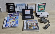 BLACK NINTENDO DS LITE CONSOLE, 6 GAMES, CHARGER, INSTRUCTIONS & CASE 