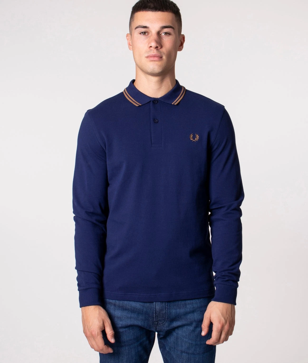 Fred Perry Twin Tipped Mens Cotton Long Sleeve Polo Shirt in Dark Blue Size L
Opens in a new window