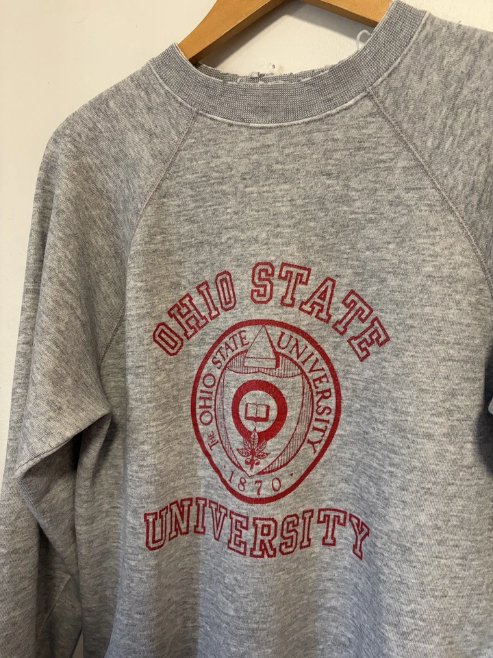 Vintage 1970s Ohio State University (OSU) Crewneck Sweatshirt Size Large USA - Image 2 of 4