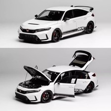 Motorhelix 1/18 Honda Civic Type R FL5 HKS Livery Model Car White / Matte black