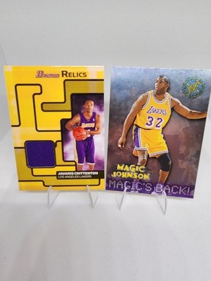 Bowman & Topps Javaris Crittenton patch Magic Johnson Lakers NBA Card Lot of 2