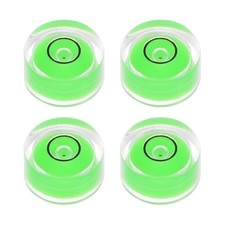 4pcs Round Bubble Level 12x6mm Mini Circular Bullseye Spirit Levels, Green