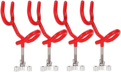 4pcs Sure Grip Steel Boat Rod Holder 20 Degree PVC Coated Steel Wire Fishing ...