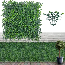Artificial Boxwood Panel 12pcs 10" X 10" Grass Hedge Wall Mat / Fence *Brand New