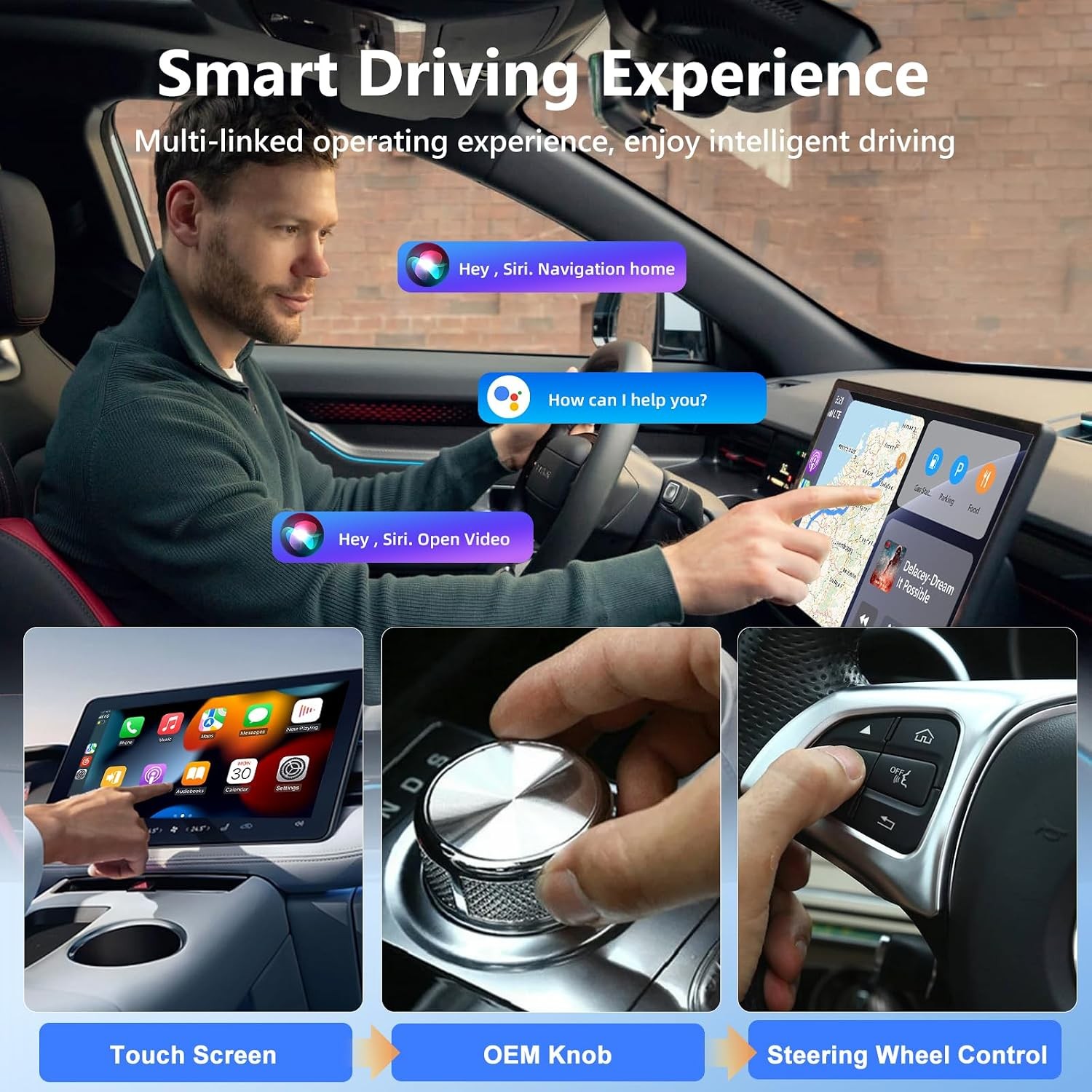 Adattatore Carplay/Android Auto Senza Fili, 2-in-1 Converte il Cavo di Fabbrica - Miniatura 6