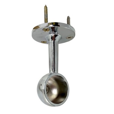 32mm Diameter Closet Rod End Hanger | Polished Chrome | 1 Pack