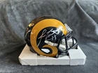 Jim Everett Signed Rams TB Mini Helmet 2 NFL Passing TD Leader Beckett W BAS COA