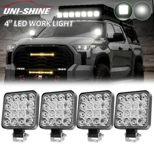 4pc Square 4 Led Work Light Pods Spot Lights For Truck Off Road Tractor 12v Fog 4pc Square 4 Led Work Light Pods Spot Lights For Truck Off Road Tractor 12v Fog