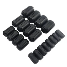 20PCS Clip-On Ferrite Ring Core Noise Suppressor for 3Mm to 13Mm Cables, Black