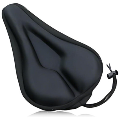 Fahrradsattelbezug Gel Polster Sattelschoner Schwarz 27 18 cm E-Bike Rennrad