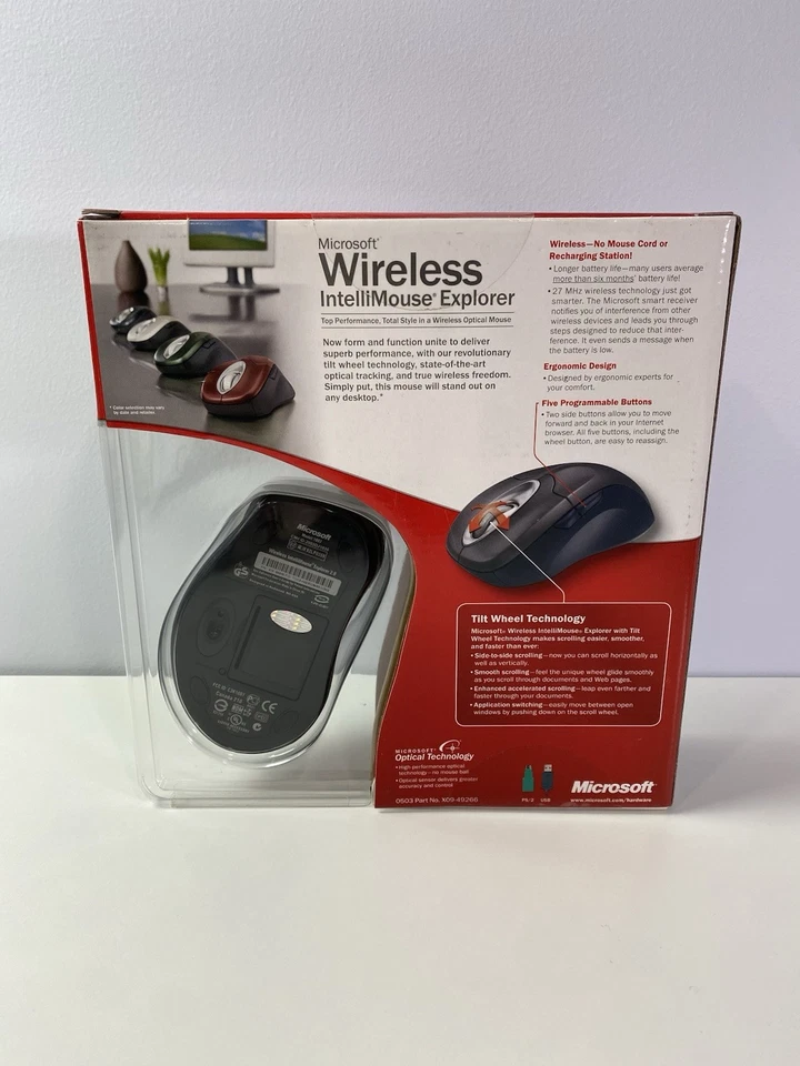 Microsoft Wireless Intellimouse Explorer w/Tilt Wheel Metallic Blue (M03-00039) - Image 2 of 4