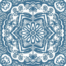 12-In by 12-In Blue Erina Peel Stick Floor Tiles, FP4945