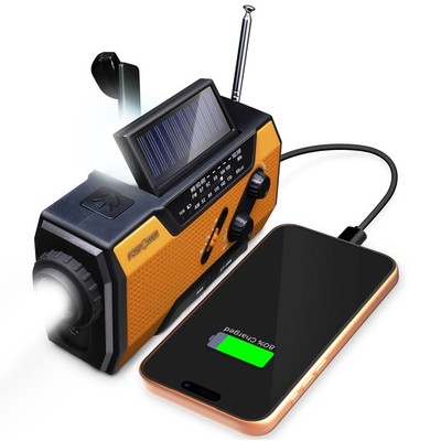 FosPower NOAA Emergency Weather Radio A1 7400mWh Portable Power Bank, AM/FM, ...